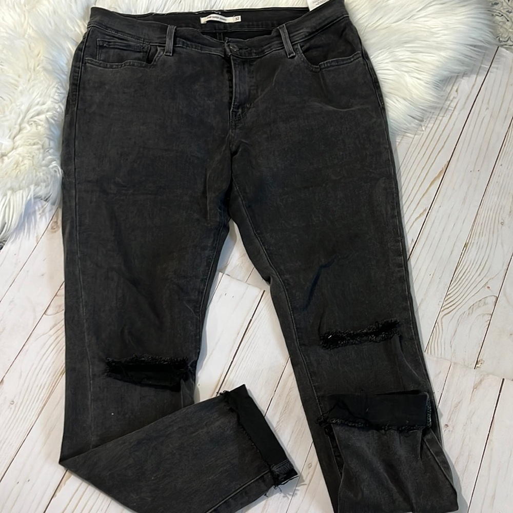 Levi’s 710 Super Skinny Black/gray Jeans Size 32